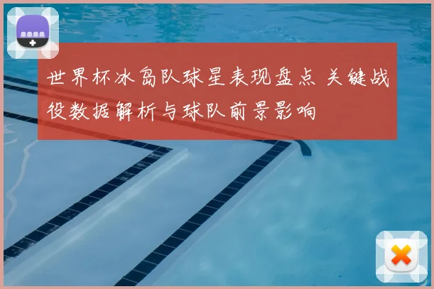 世界杯冰岛队球星表现盘点 关键战役数据解析与球队前景影响